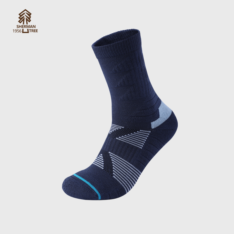 SHERMAN TREE Men's mid-calf wool hiking socks